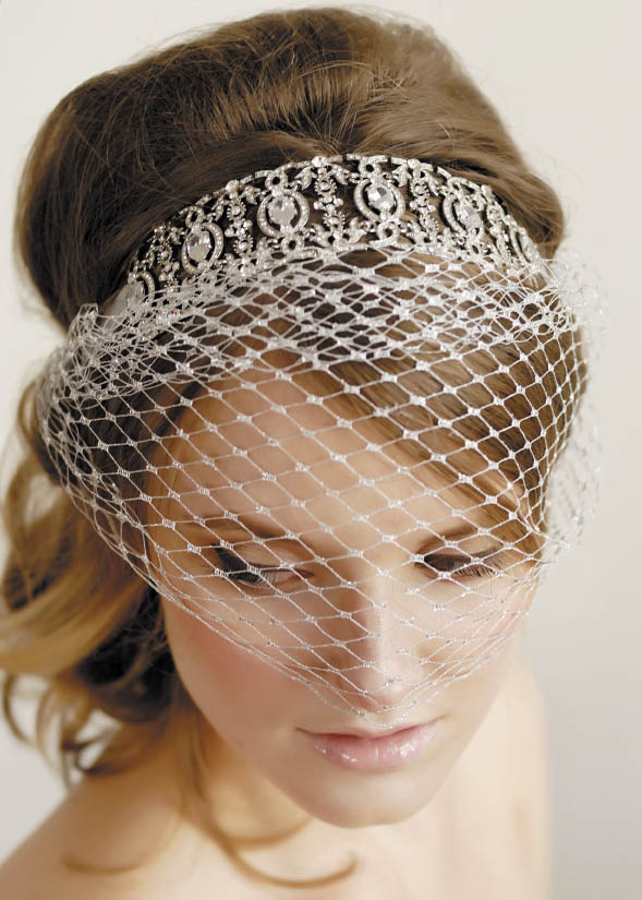 Delicate Swarovski crystals and stones craft the sophisticated Aviva headwrap by Candyband. alt=
